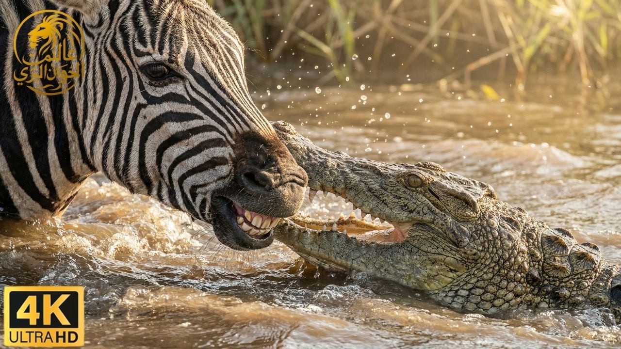 عبور نهر اليأس: حمر وحشية مذهولة من التماسيح | وثائقي حيوانات