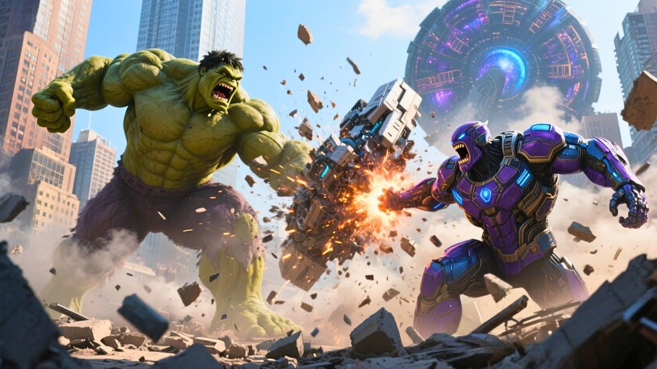 Rage Hulk vs Galactus &ndash; Cosmic Clash Begins | Cinematic Hulk Battle