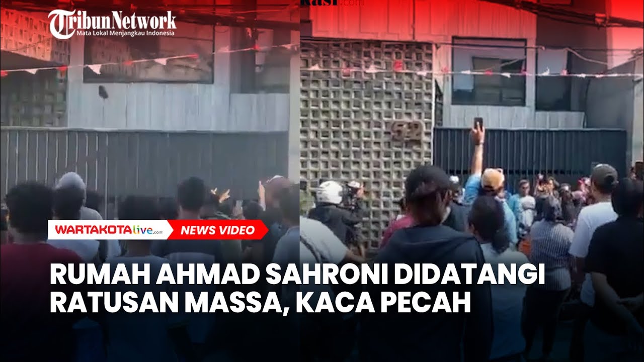 Rumah Ahmad Sahroni di Tanjung Priok Didatangi Massa, Kaca Rumah Pecah