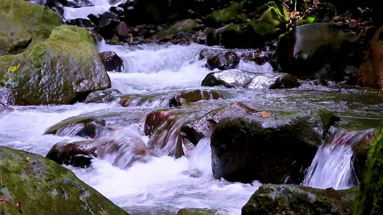 Mountain River Flowing Ambience for Stress Relief, Soft and Natural White Noise