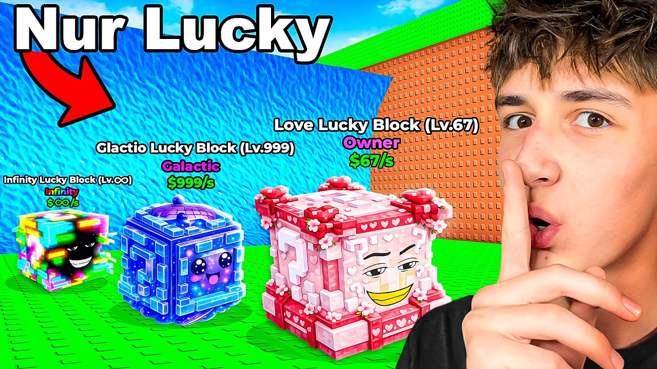 Vom NOOB zum PRO nur mit Lucky Blocks in Escape Tsunami für Brainrots!
