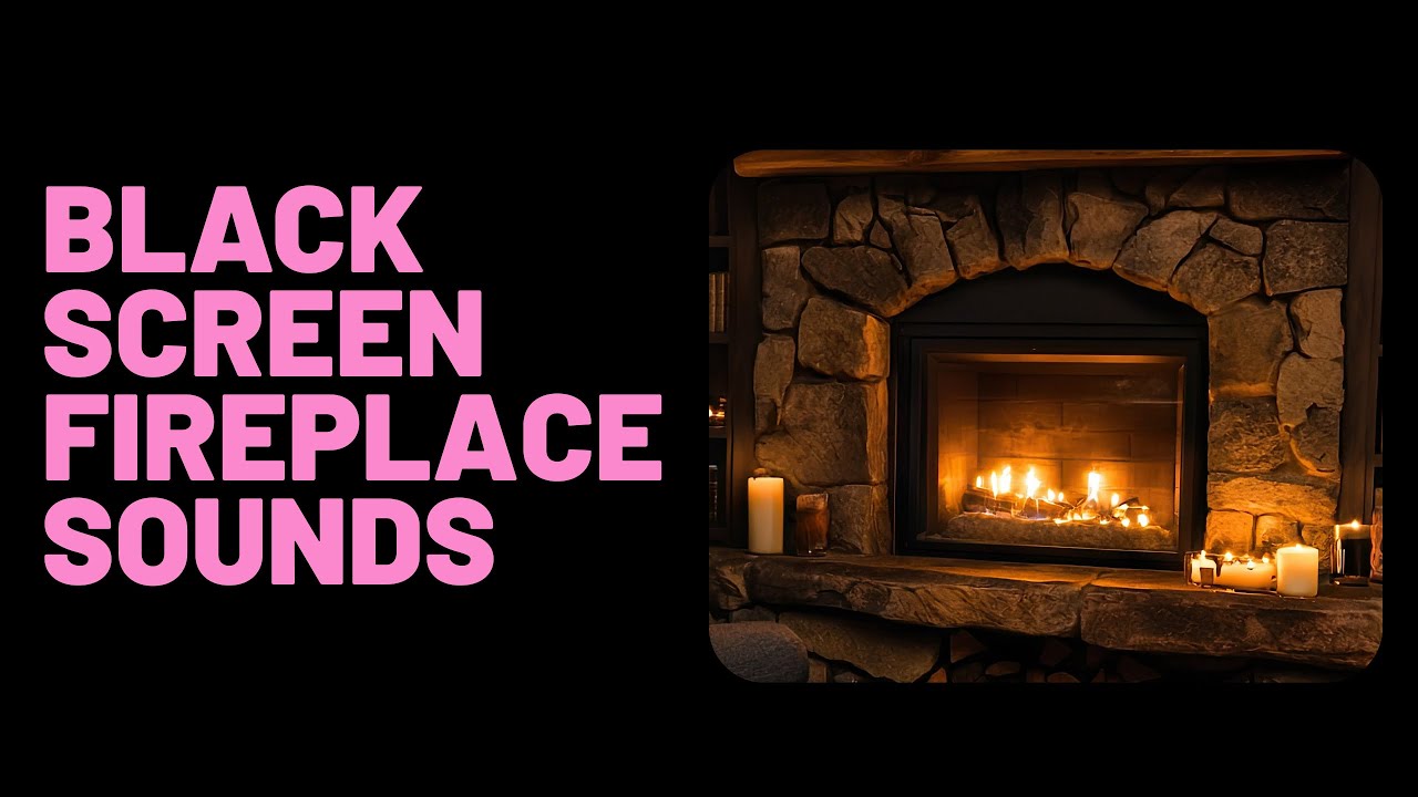 Black Screen | Fireplace Sounds for Sleep & Relaxing | No Music | 11 Hours