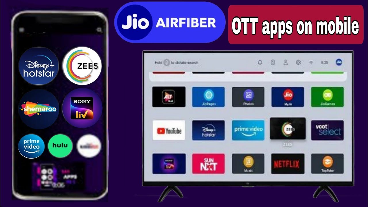 jio airfiber ott apps on mobile kaise chalaye l jio set top box ott apps on mobile