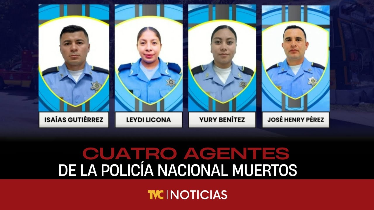 Cuatro agentes de la Policía Nacional muertos en fuerte accidente en Lempira.