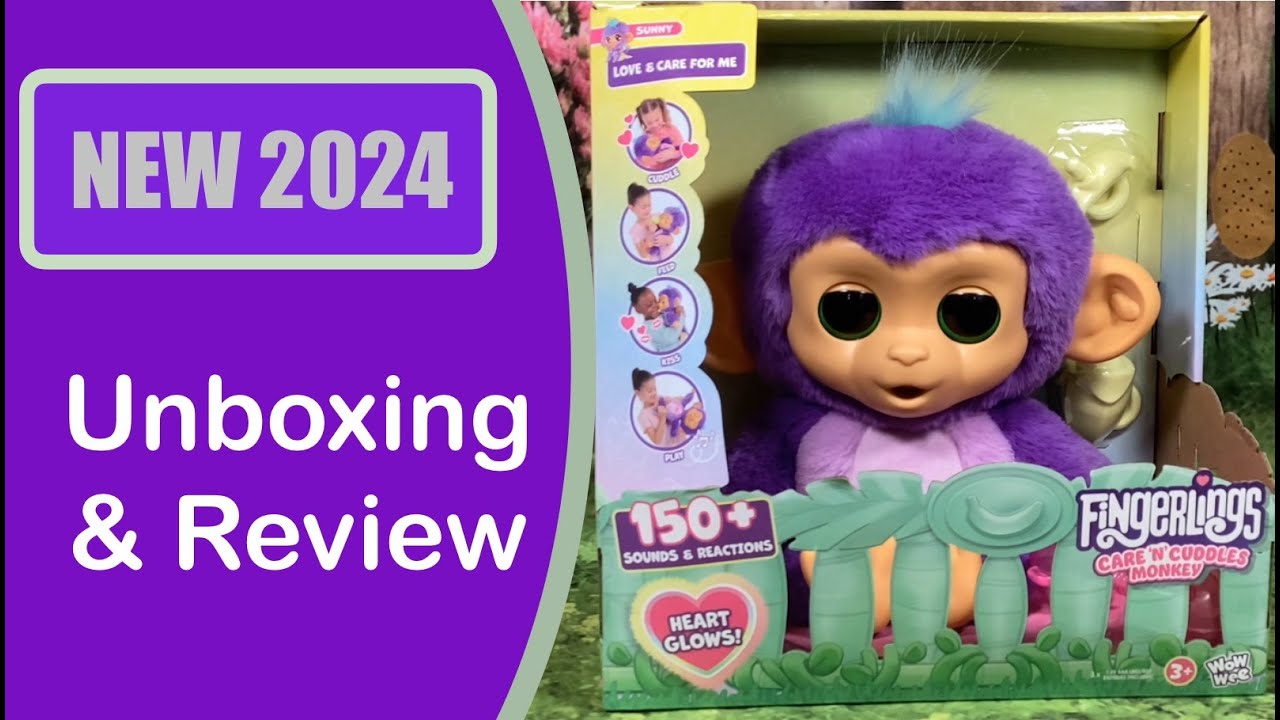 Распаковка и обзор интерактивной обезьянки Wowwee Fingerlings Care 'n' Cuddles #fingerlings #wowwee