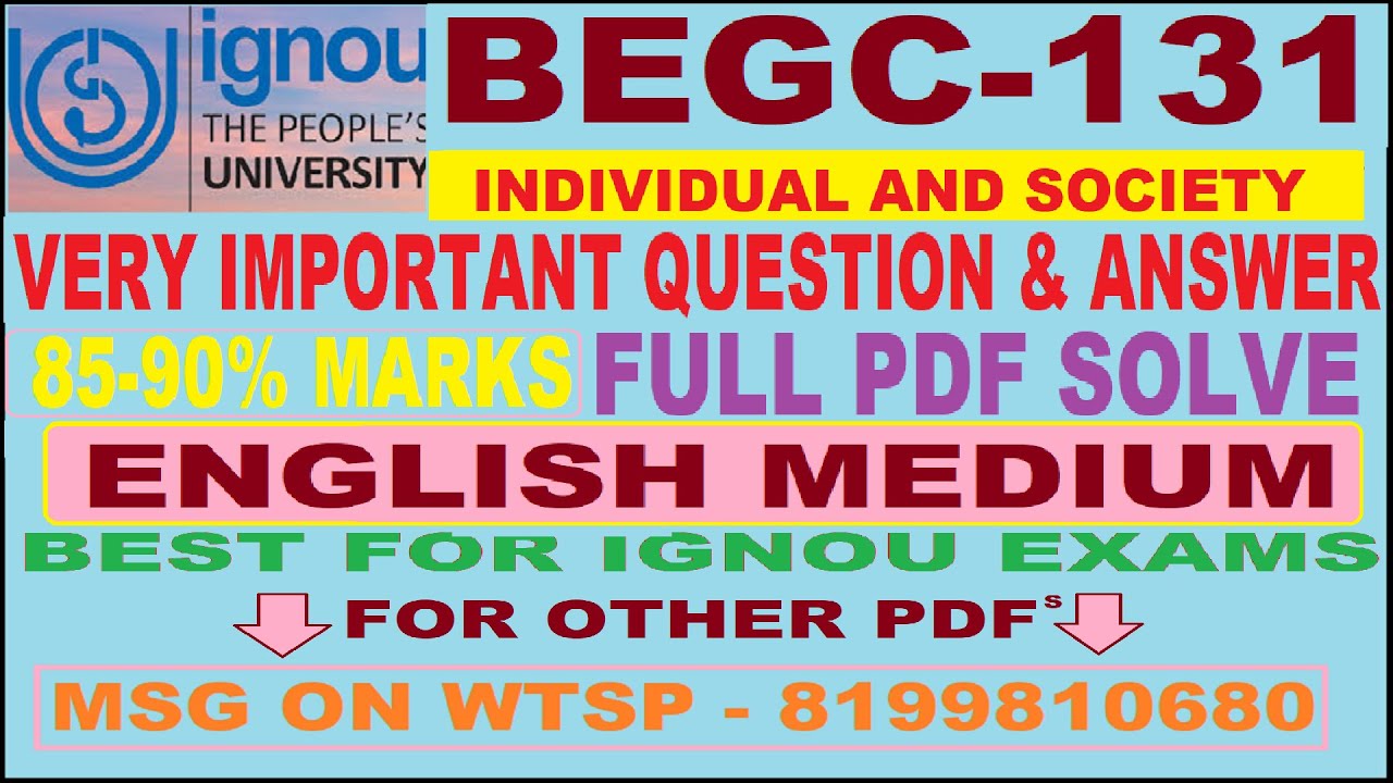 BEGC 131 Important Question Answer | begc 131 Most Important questions | begc 131 solve paper | begc