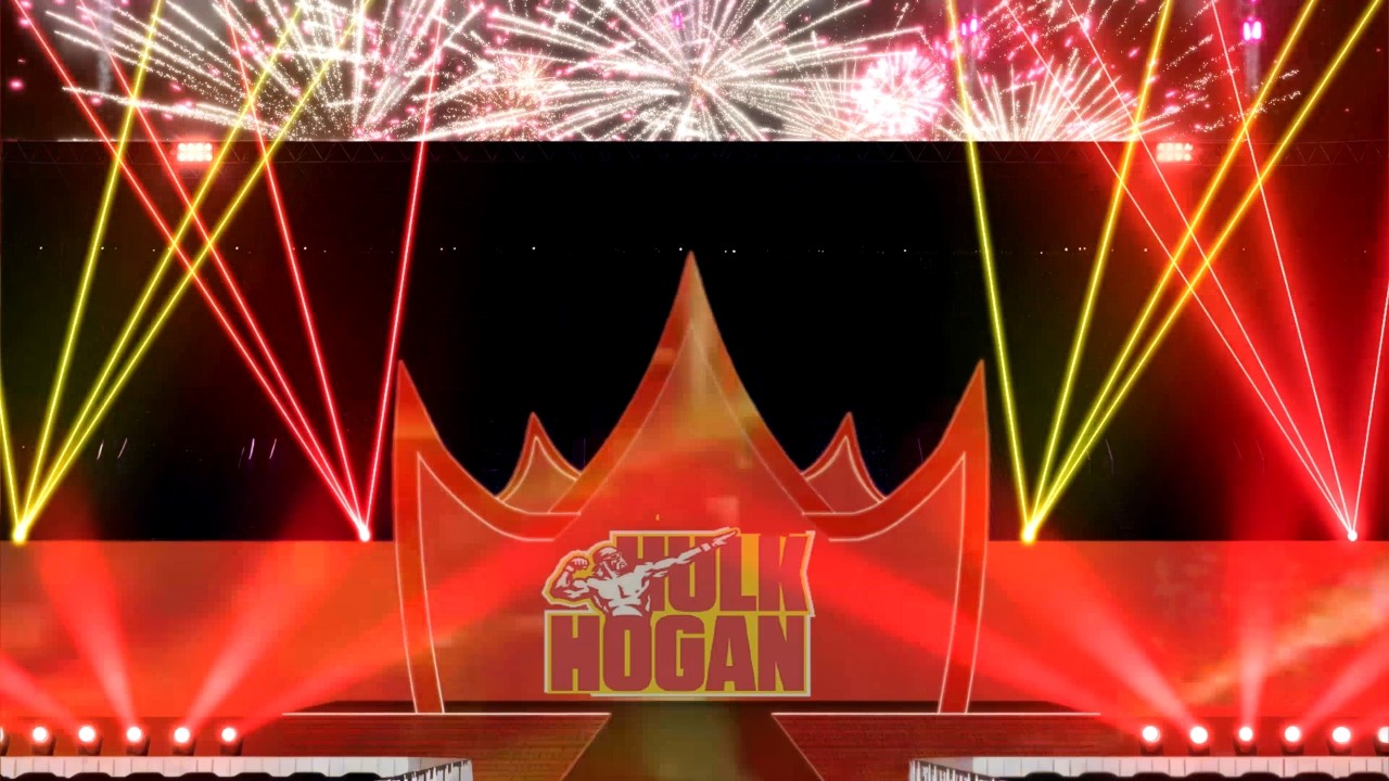 WWE Crown Jewel 2018: Hulk Hogan Entrance  Stage & Pyro (WWE 2010s Pyro Flashback S04Ep09 )