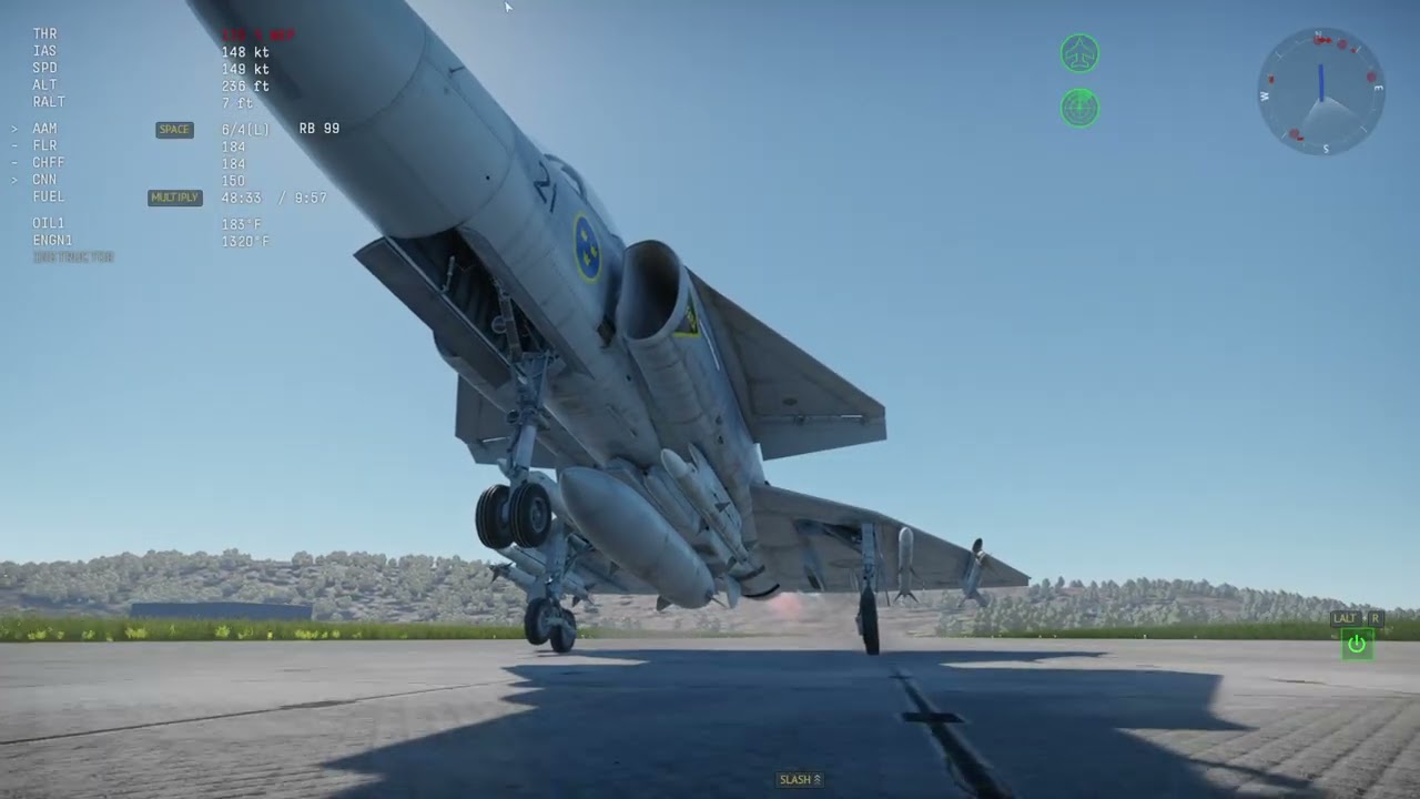 testing the JA37DI Viggen F21 in war thunder