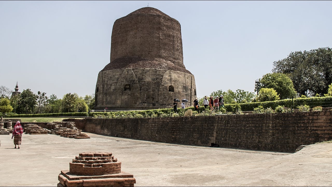 Sarnath  - India  . Holy place of Buddhist pilgrimage