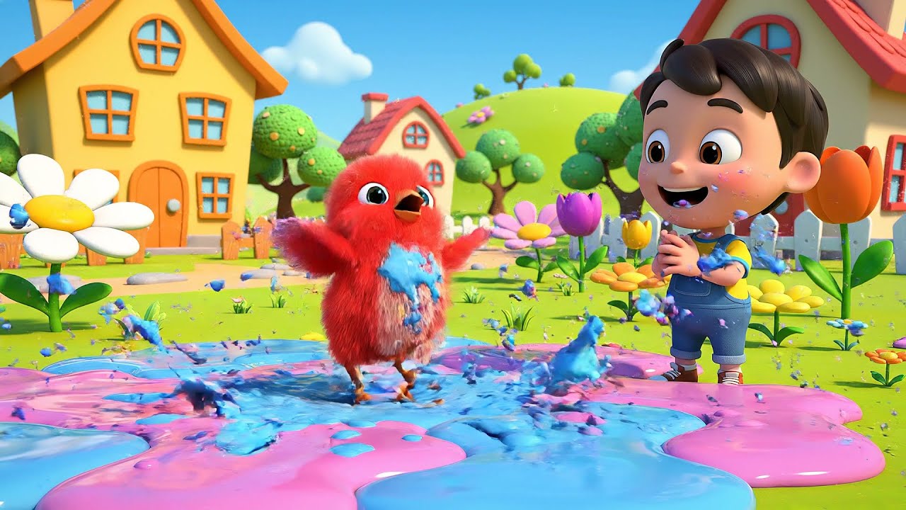 Angry Birds Tiny Red Chick Landed in a Mu | Kids Songs & Nursery Rhymes