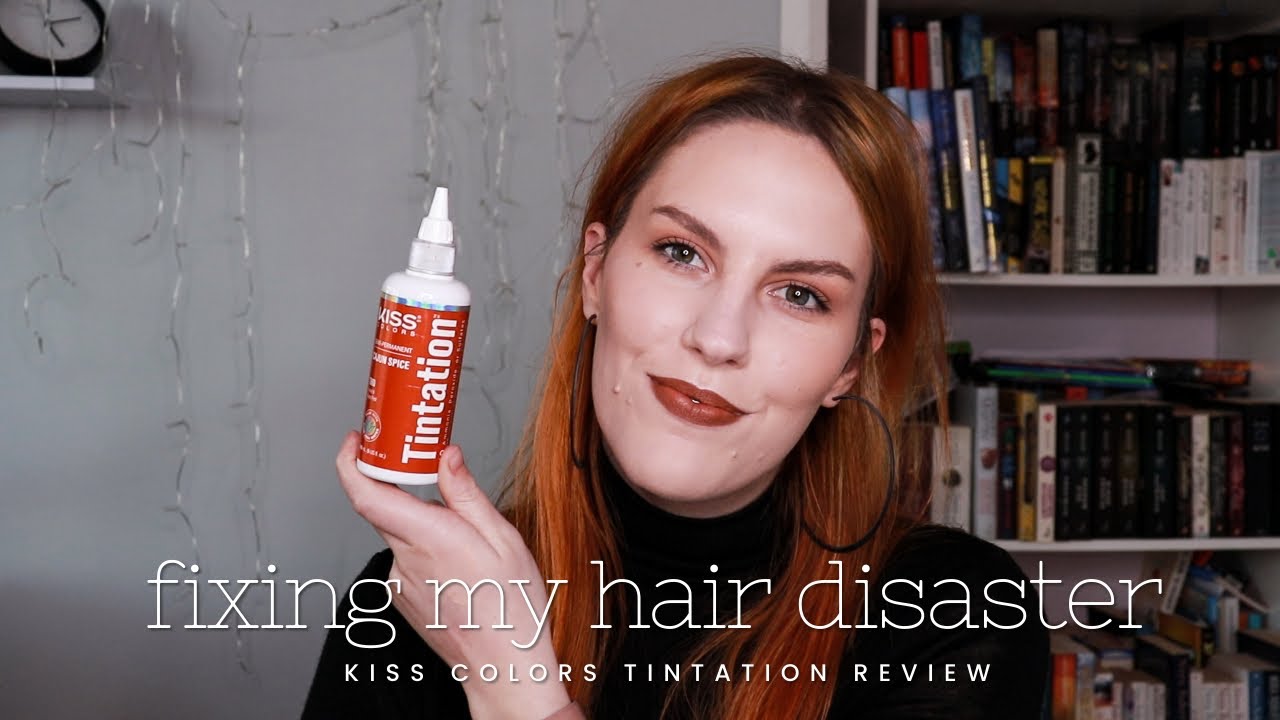 Fixing My Hair DISASTER | kiss colors tintation REVIEW