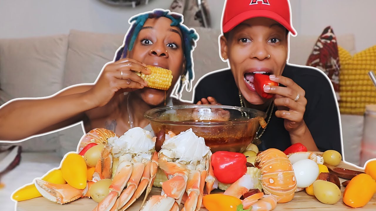 SEAFOOD BOIL MUKBANG | TRY NOT TO TALK CHALLENGE