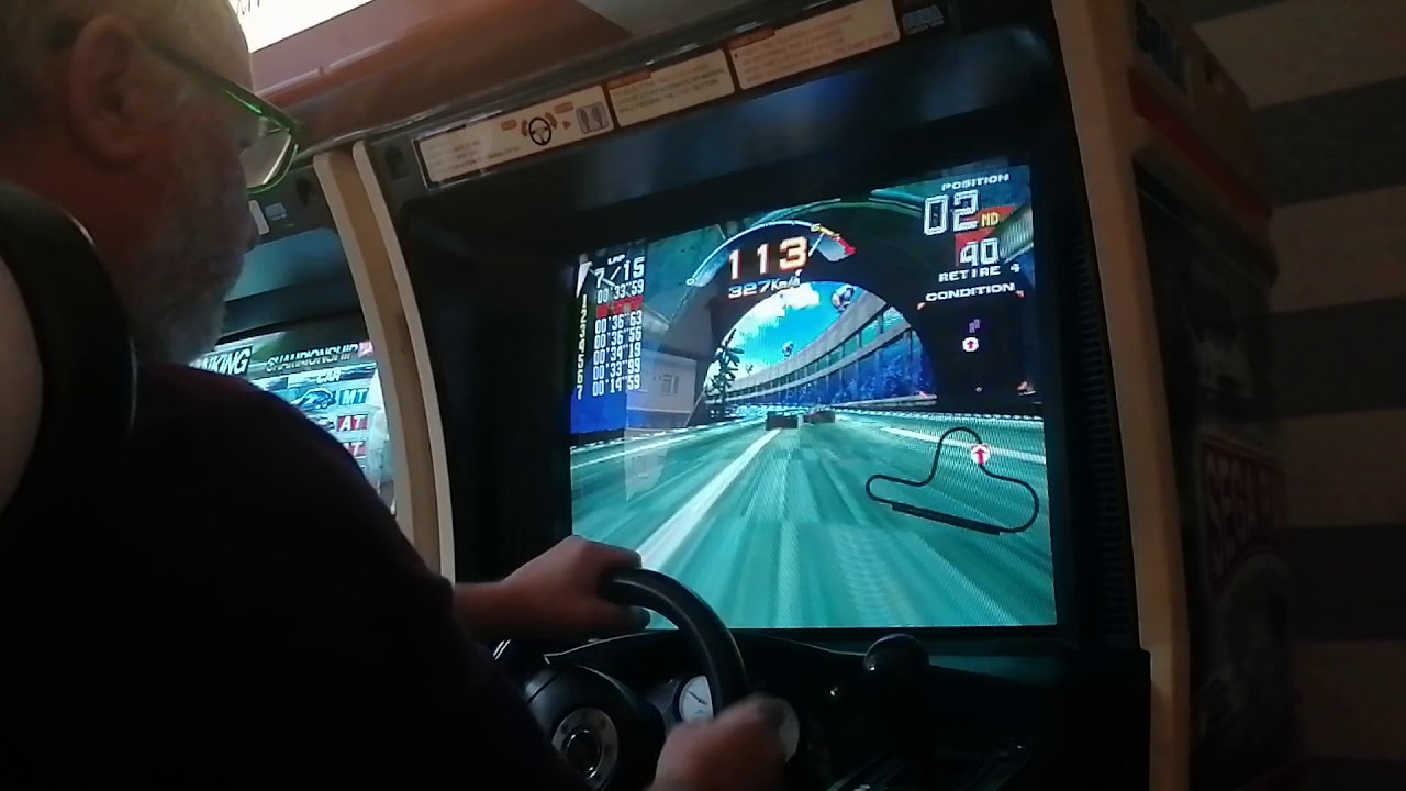 Arcade room scud race gameplay