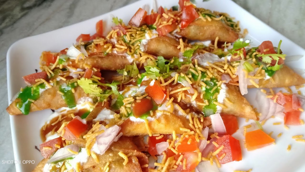 Samosa Chat Recipe | Crispy Samosa Chat Recipe In Hindi | Homemade Samosa Chat By Lucknow Zaika