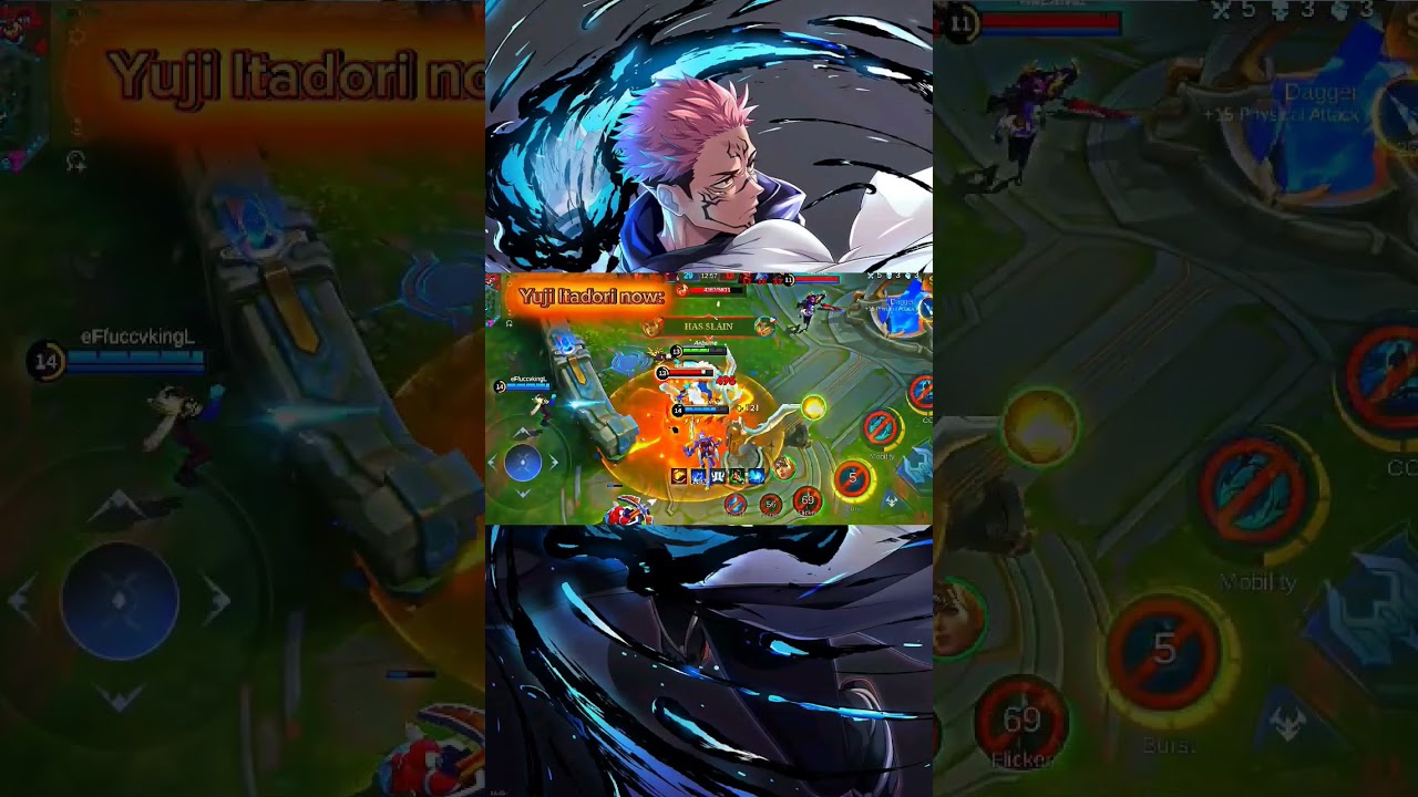 Yuji Itadori Now Vs Then 🗿 #mobilelegends #mlbb #mlbbcreatorcamp #mlbbshorts