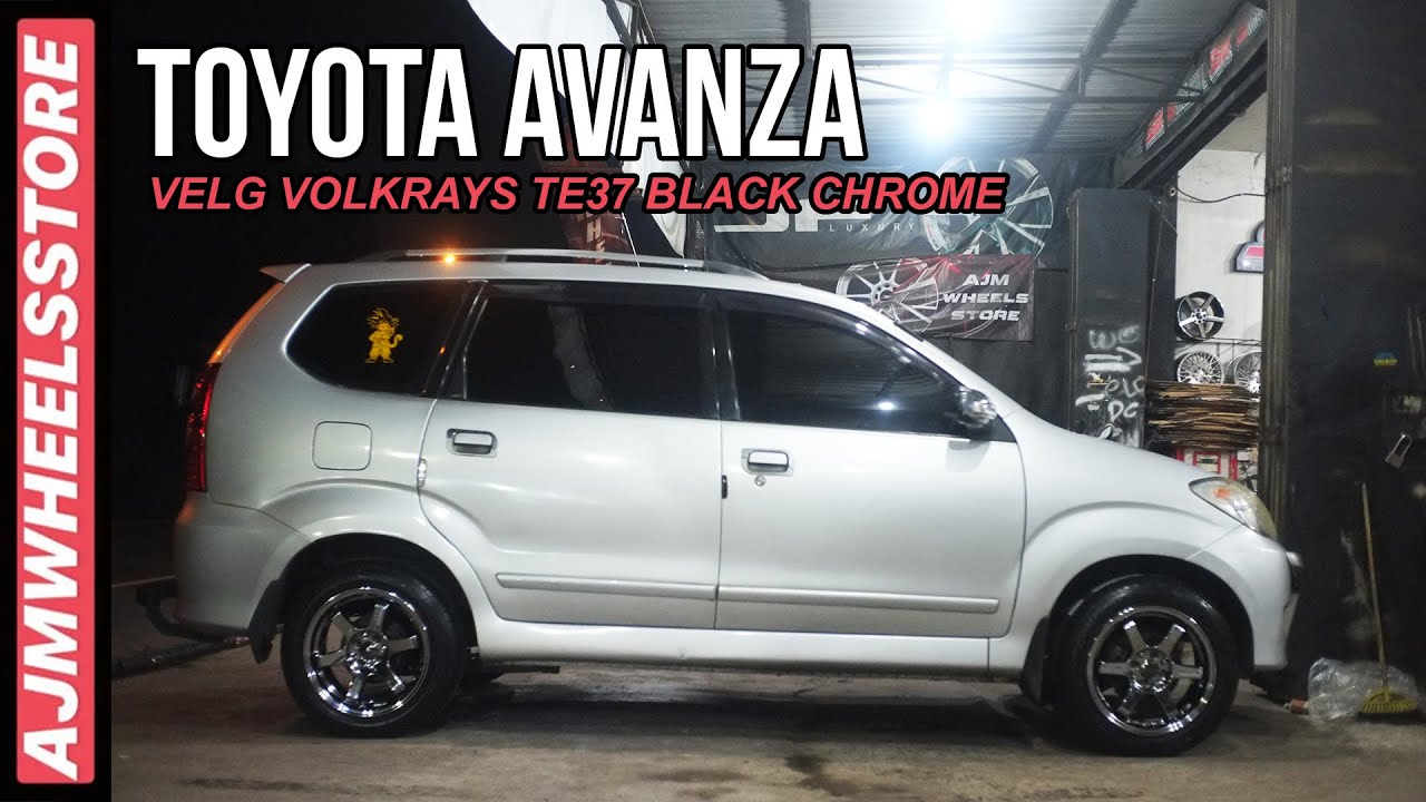 TOYOTA AVANZA VELG VOLKRAYS TE37 BLACK CHROME / AJMWHEELSSTORE