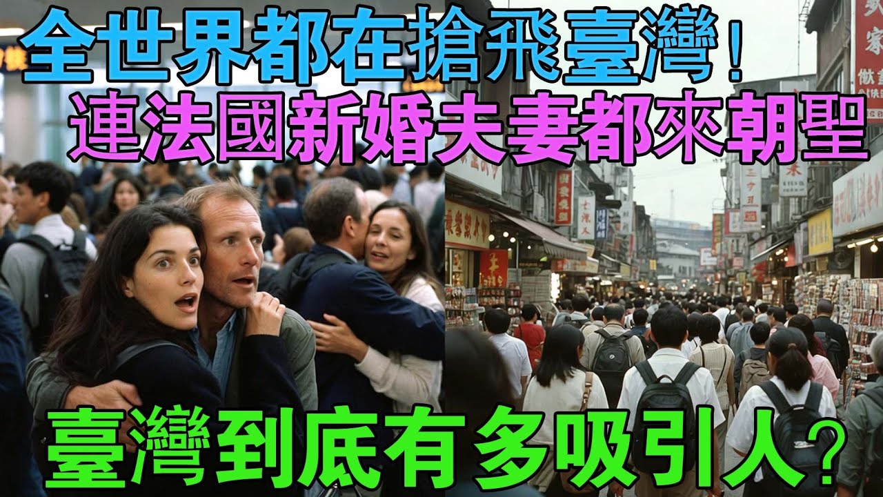 法國新婚夫妻來台灣!全球桃園機場單日入境突破十五萬人!全世界為何瘋狂湧入台灣的驚人真相