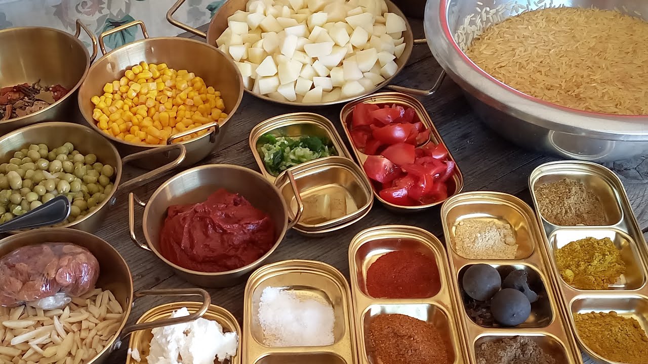 برياني خضار بدون لحمه🤫👩‍🍳لحبايبنا بغزه والناس النباتيين 😊لازم تجربوه لذاذه😋
