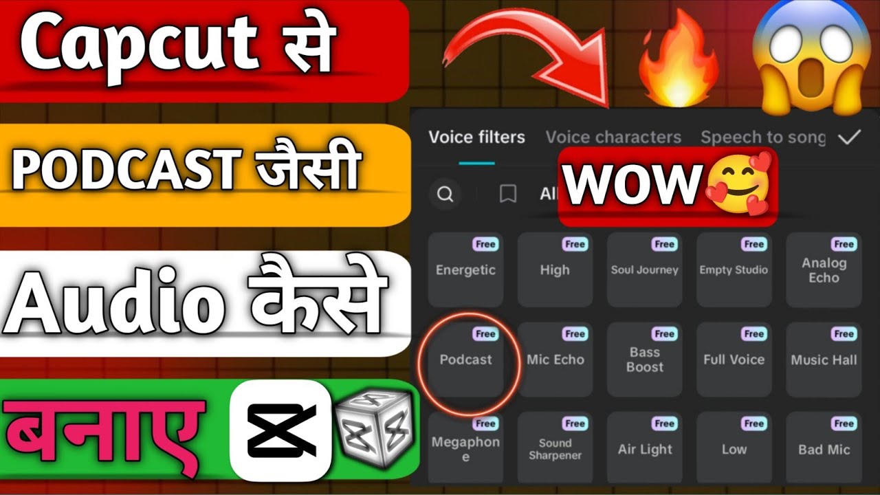🥰Capcut से Podcast जैसी Audio कैसे बनाए| How to create Audio like podcast |#capcut 