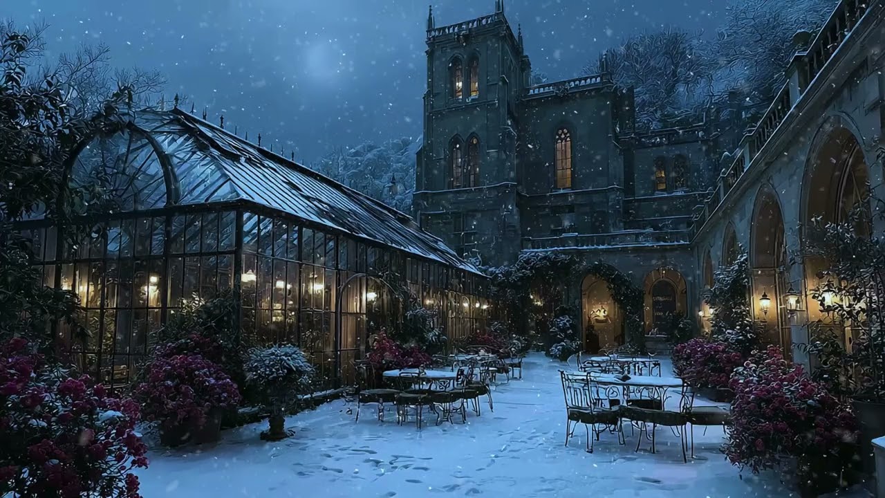 Snow Falling Outside a Quiet Old House ┇ Dark Academia Piano for Deep Study Focus