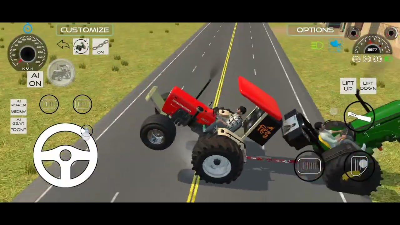 Swaraj 855 V.S. John Deere 5050 D Touching Mission Touching King Power Test 🔥 #srgamingking 