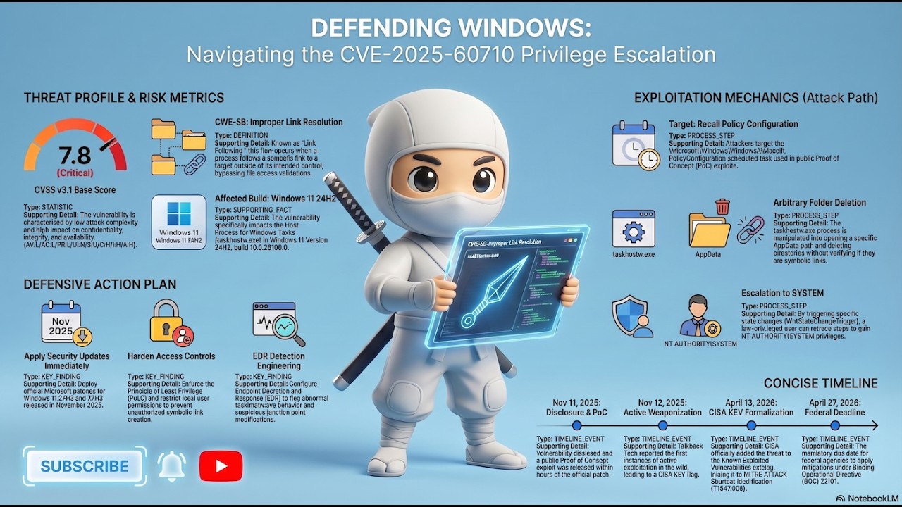 CISA KEV Alert: How CWE-59 Grants Instant NT AUTHORITY\SYSTEM on Windows 24H2 #cybersecurity