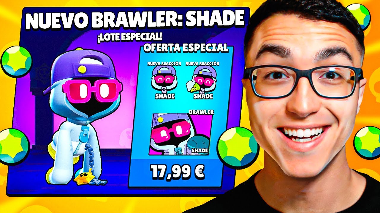 COMPRO, MAXEO y PRUEBO en +1000🏆 al NUEVO BRAWLER ROTO *SHADE*