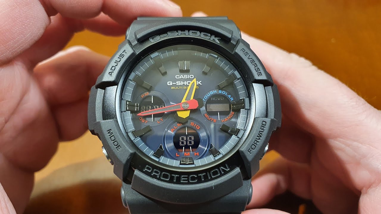 Casio G-Shock GAW-100BMC-1A - tryb serwisowy i testy modułów [PL]