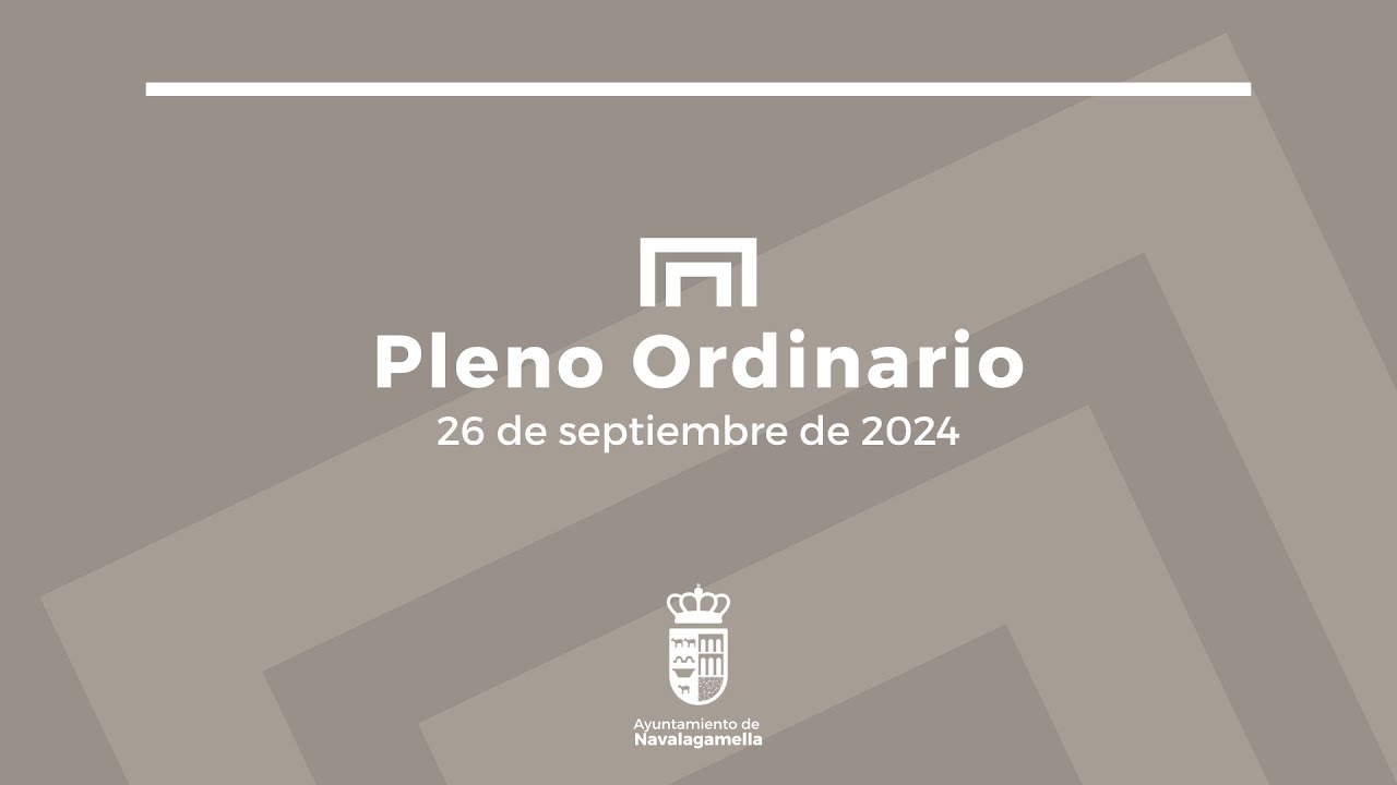 PLENO ORDINARIO - 26/9/2024