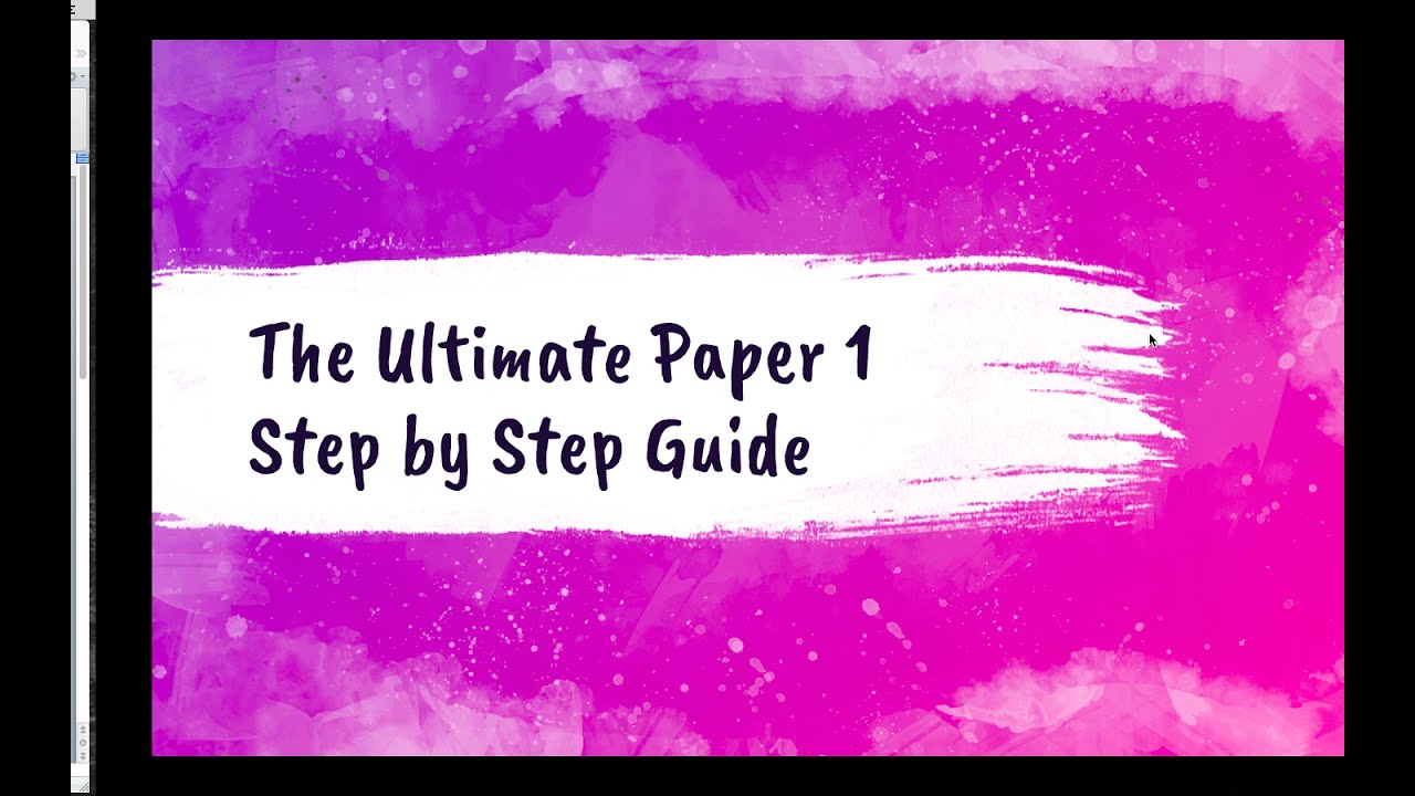 How to write a Language and Literature Paper 1 Guided Analysis - Introduction