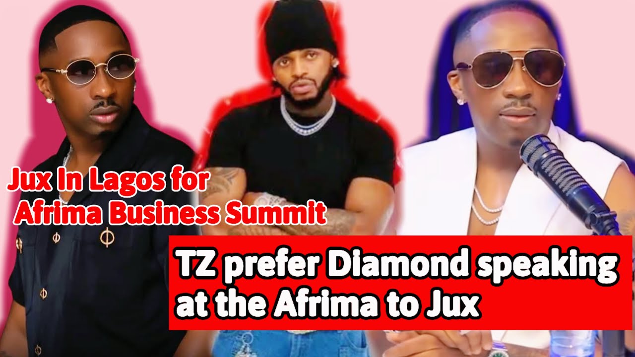 Jux already in Lagos for the Afrima Business Summit, Tanzanians prefer Diamond speaking to Juma Jux.