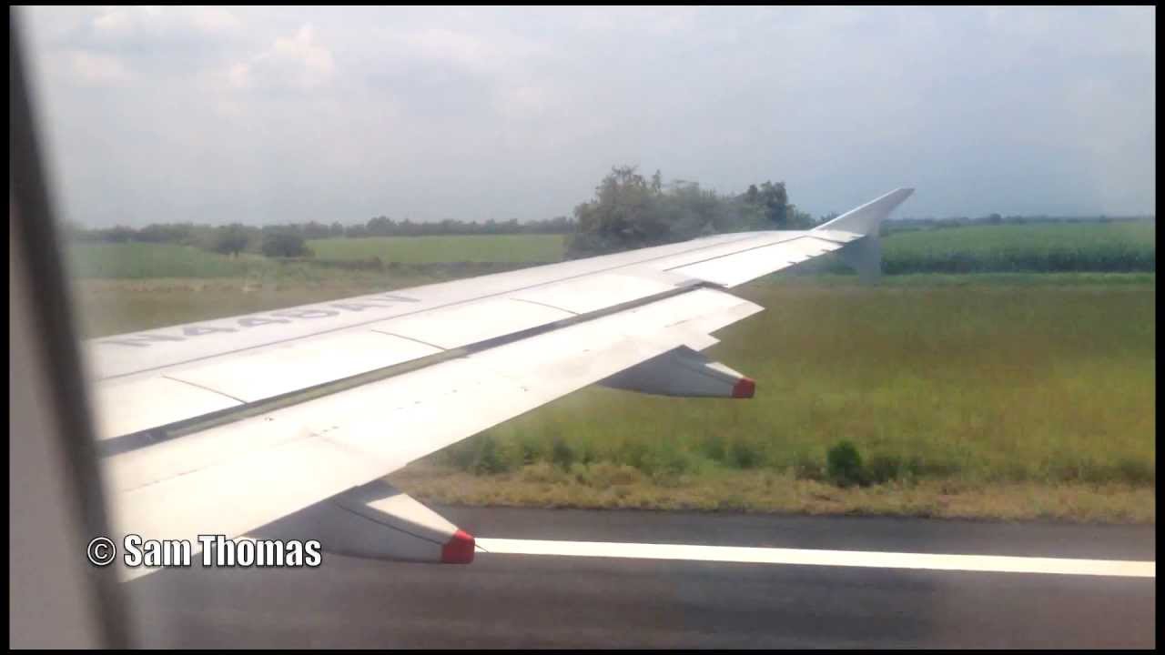 Avianca A320-200 countryside takeoff from Alfonso Bonilla Aragón International Airport (HD 1080p)