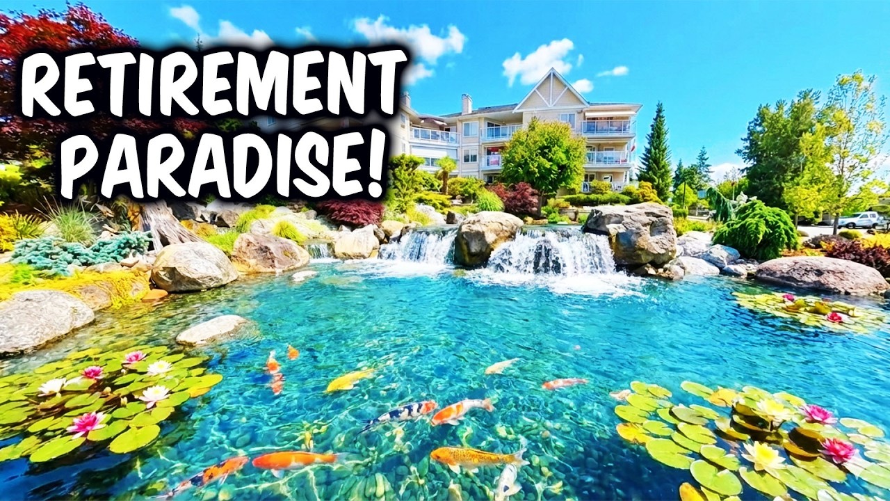 This Senior Community Has A 110-Foot Waterfall & Koi Pond!
