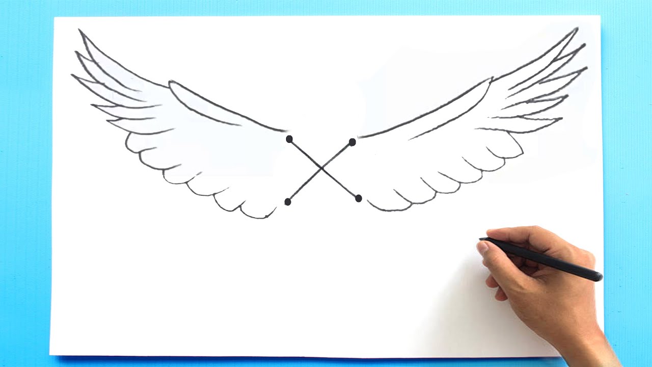 How To Draw An Eagle With 4 Dots Easy | Flying bald Eagle drawing easy step by step