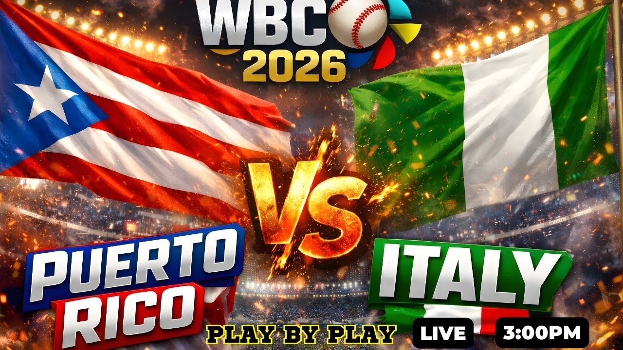 🔴 WBC 2026 LIVE | PUERTO RICO vs ITALY | Best Baseball on Earth | GAME ELIMINATION | QUARTER FINAL