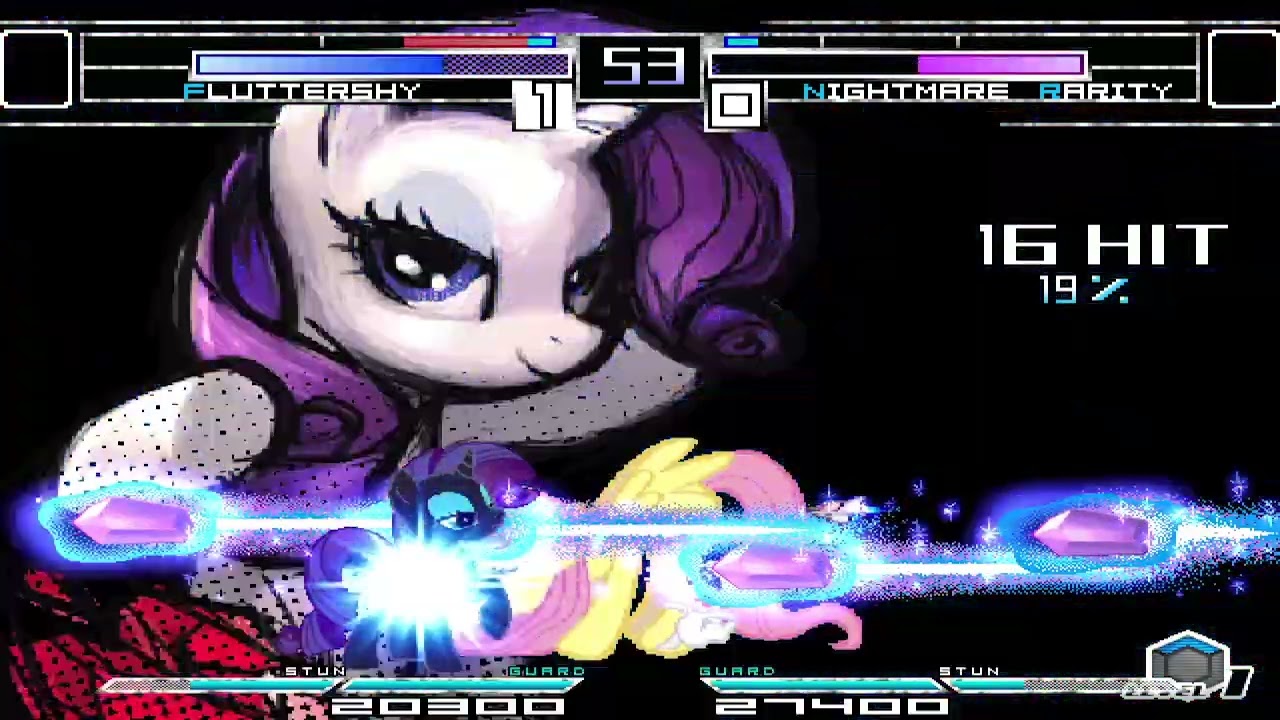 KOF MUGEN Fluttershy VS Nightmare Rarity