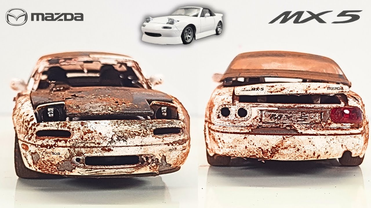 Abandoned Mazda MX-5 Model Car Restoration & Custom Body Kit Build | 1/32 Scale #carrestoration