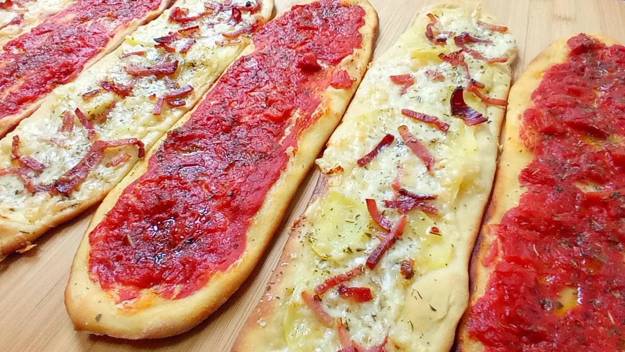 LINGUE DI PIZZA SPIANATE SOTTILI E CROCCANTI - PIZZA CROCCANTE FATTA IN CASA