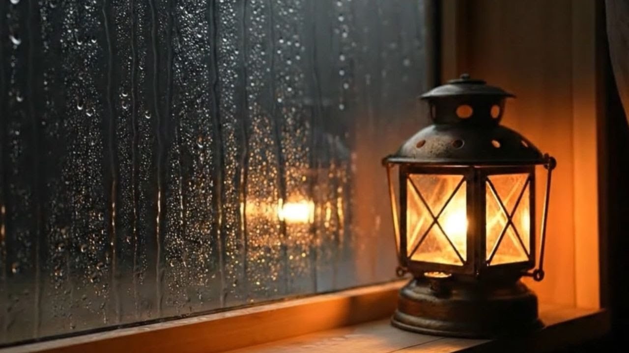 Rain on Window ASMR | Gentle Rain with a Warm Lantern | Deep Sleep | 3 Hours #63