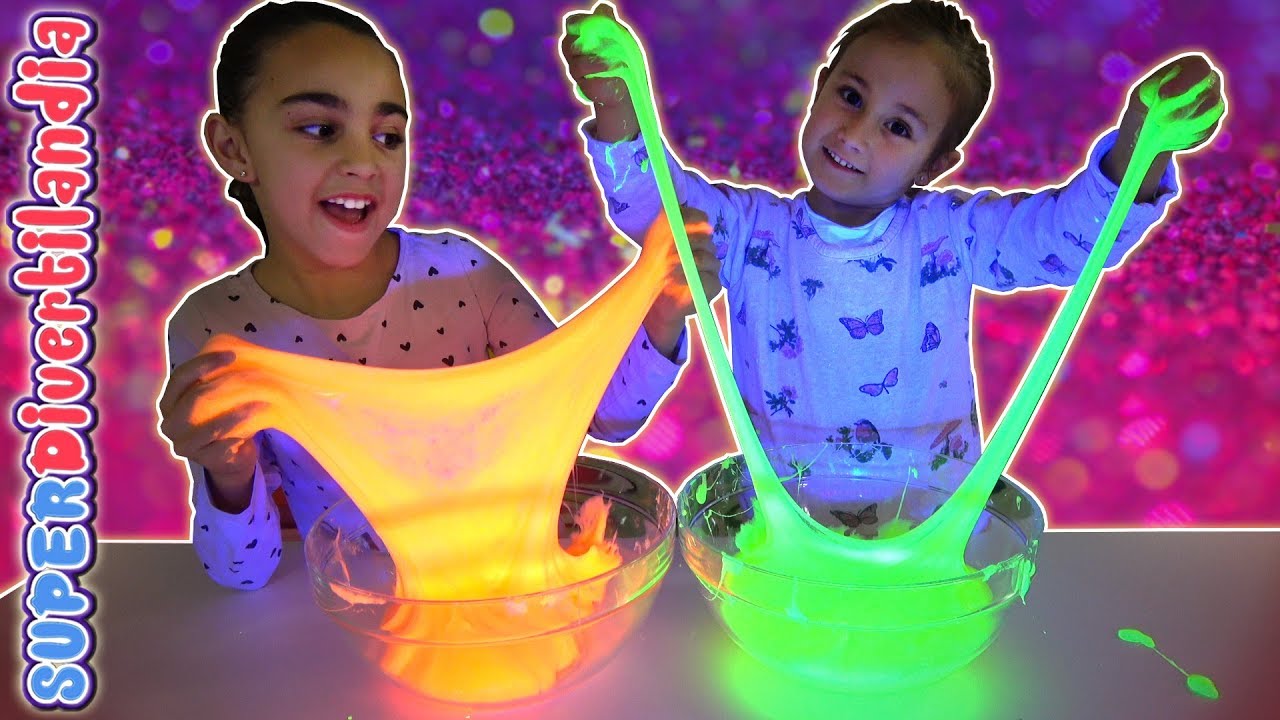 SLIME NEÓN GIGANTE! Hacemos Slime fluorescente!