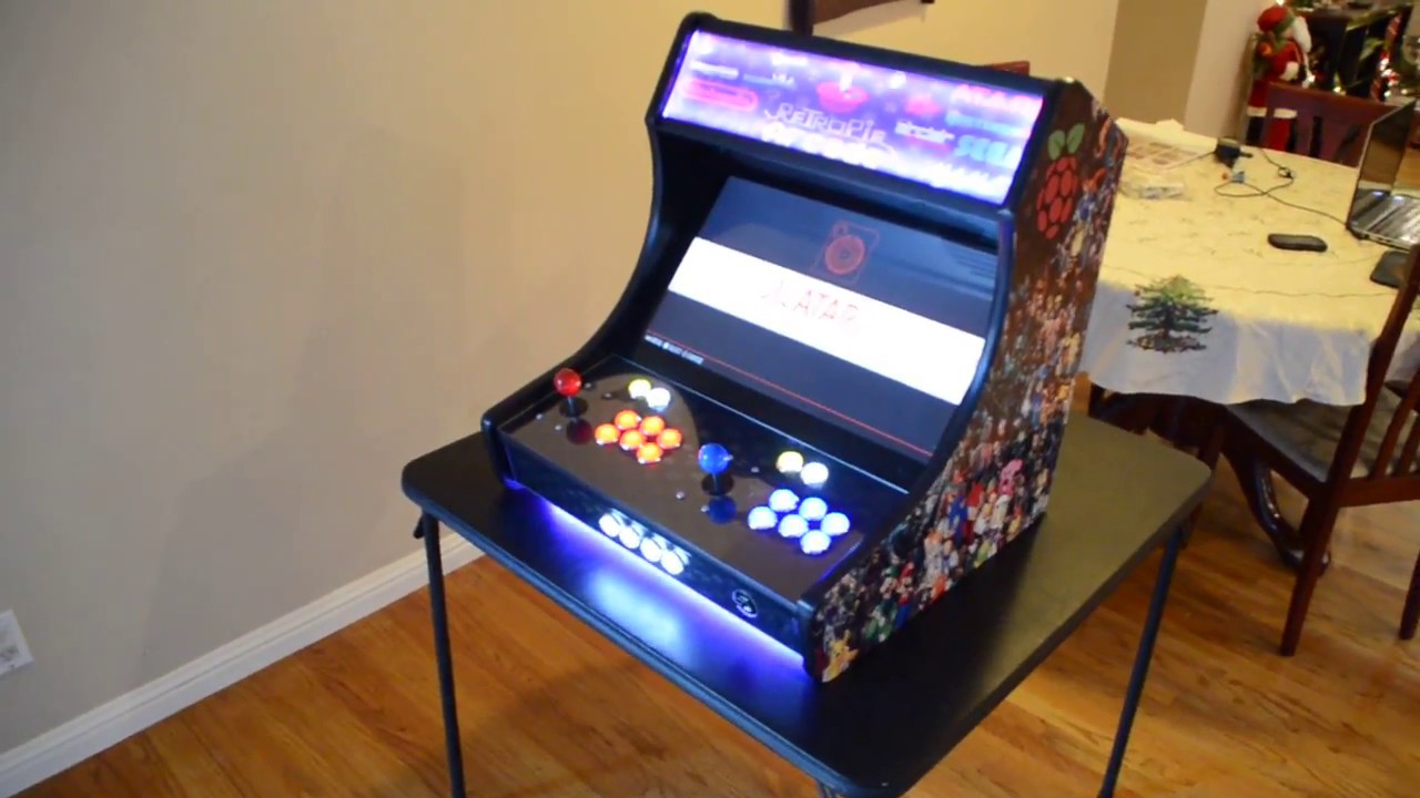 Raspberry Pi 3 RetroPie Bar Top Arcade Cabinet Build Rey's 128 GB image Finished!