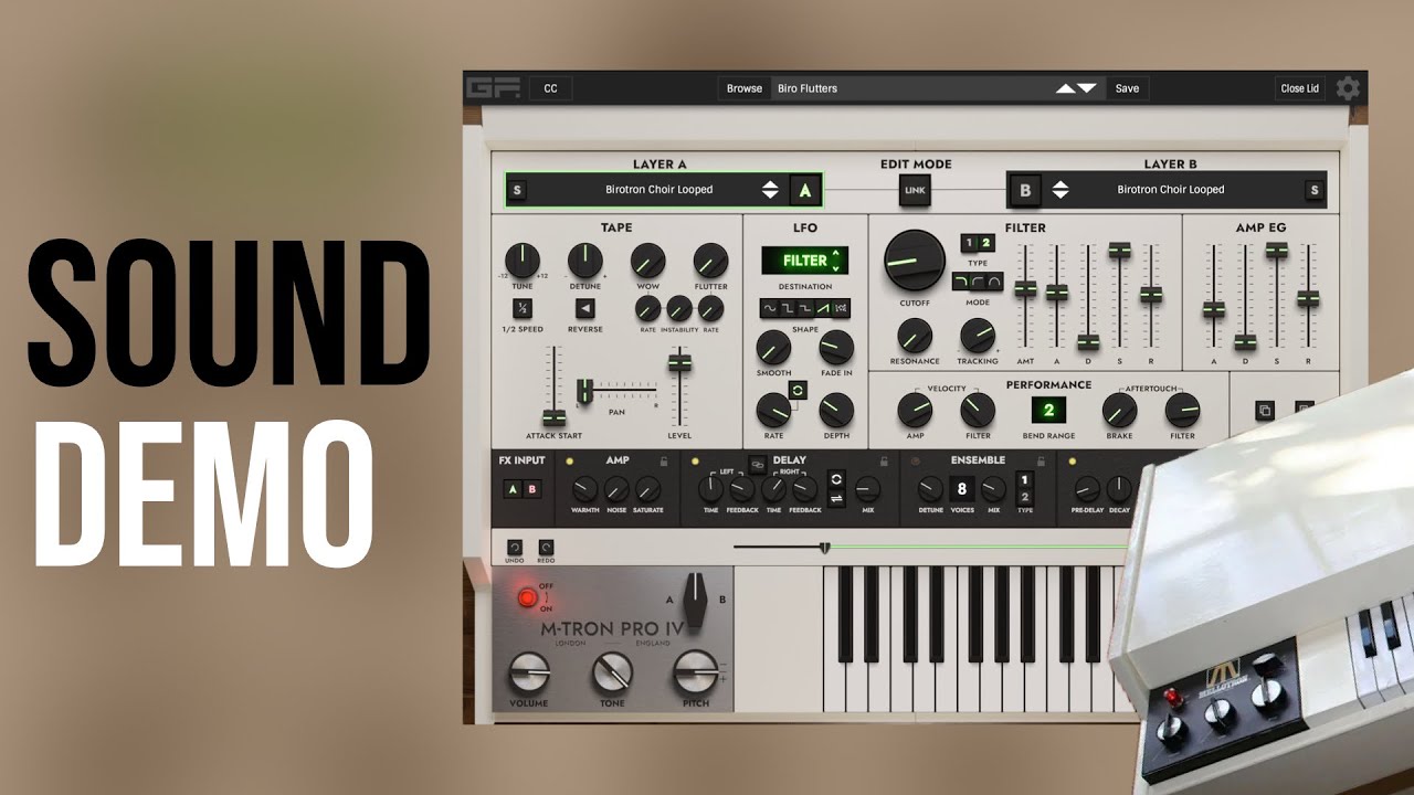 GForce Software M-Tron Pro IV Sound Demo (No-Talking) | SYNTH ANATOMY