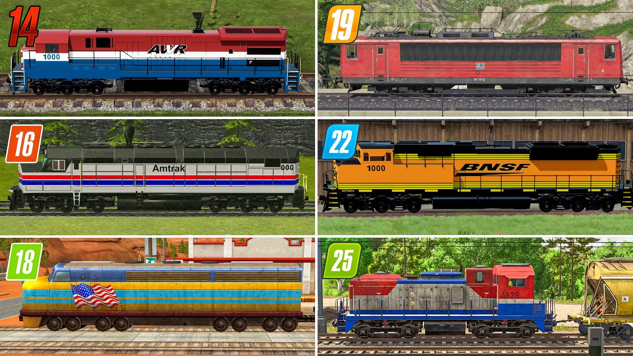 Fs14 vs Fs16 vs Fs18 vs Fs19 vs Fs22 vs Fs25 | Train Comparison | Timelapse |