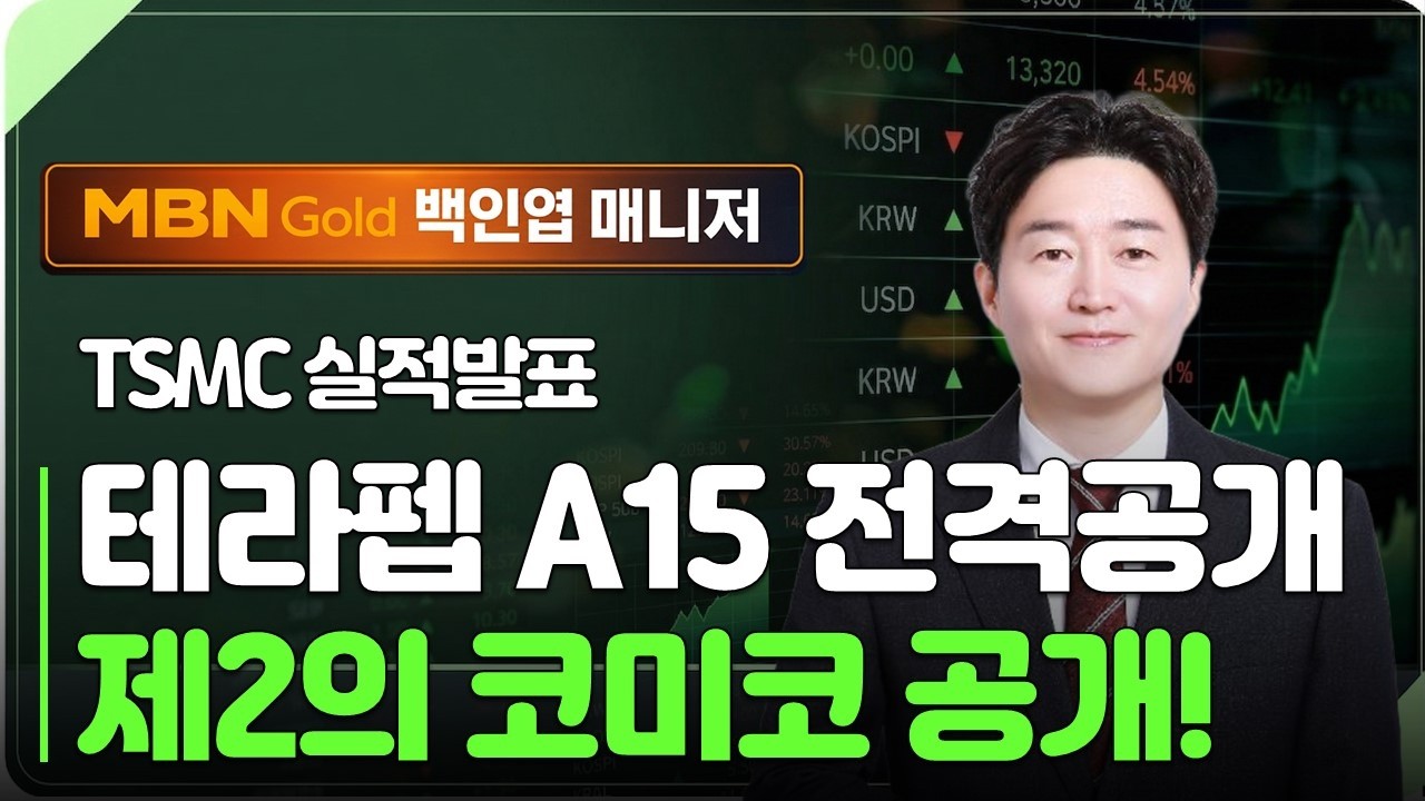 [백인엽 매니저]TSMC 실적발표! 테라펩 A15칩 테이프아웃! 돈 버는 반도체 소부장 Top3 공개합니다!