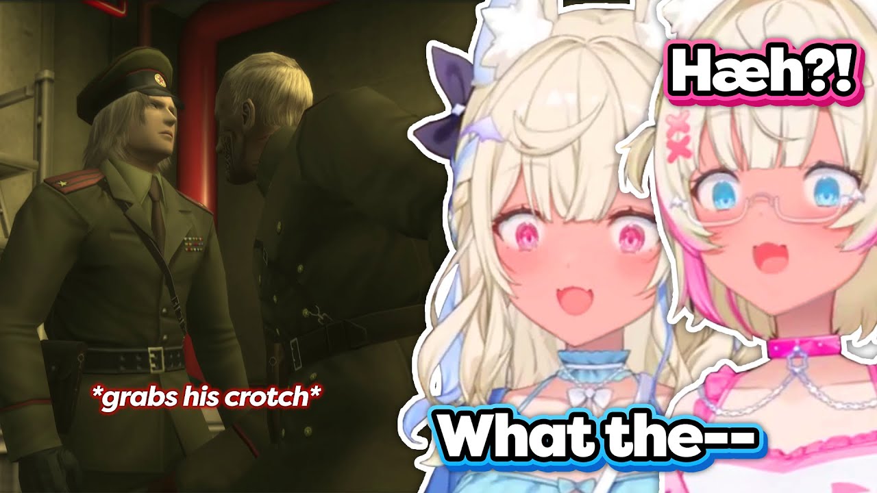 FUWAMOCO's reaction to the famous crotch grabbing scenes in MGS is priceless