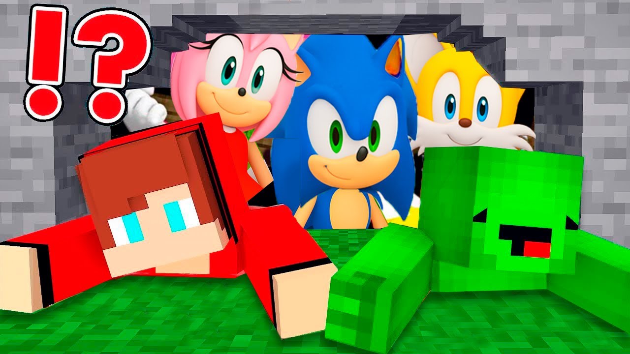 SONIC.EXE kidnapped JJ and Mikey AMY ROSE , Tails EXE  in Minecraft - Maizen JJ ans Mikey