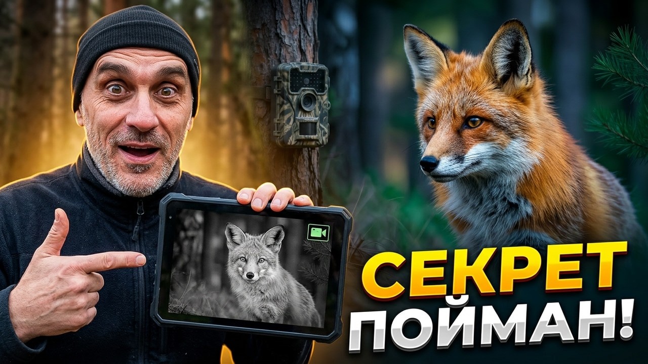 Купил ФОТОЛОВУШКУ и на месяц установил в лесу | МЕСЯЦ В ЛЕСУ: что поймала ФОТОЛОВУШКА