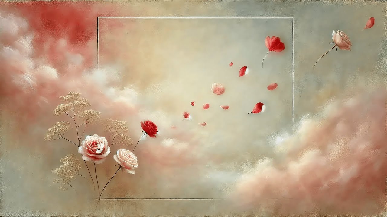 Floating Roses of Love | Romantic Valentine’s Day Ambience | Calm Emotional Art  Romantik Ambiyans
