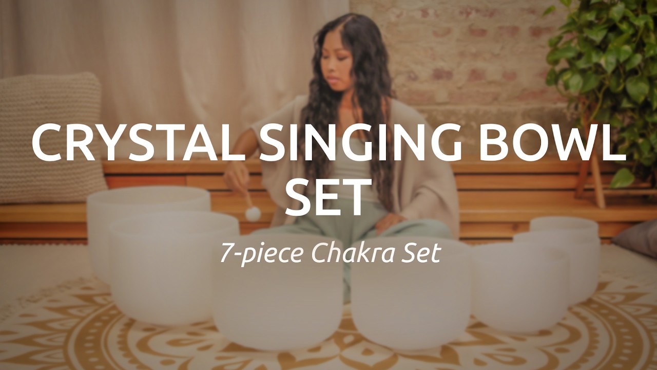 7-piece Crystal Singing Bowl Chakra Set, C4-B4, 432 Hz, CSBSETCHA, Meinl Sonic Energy