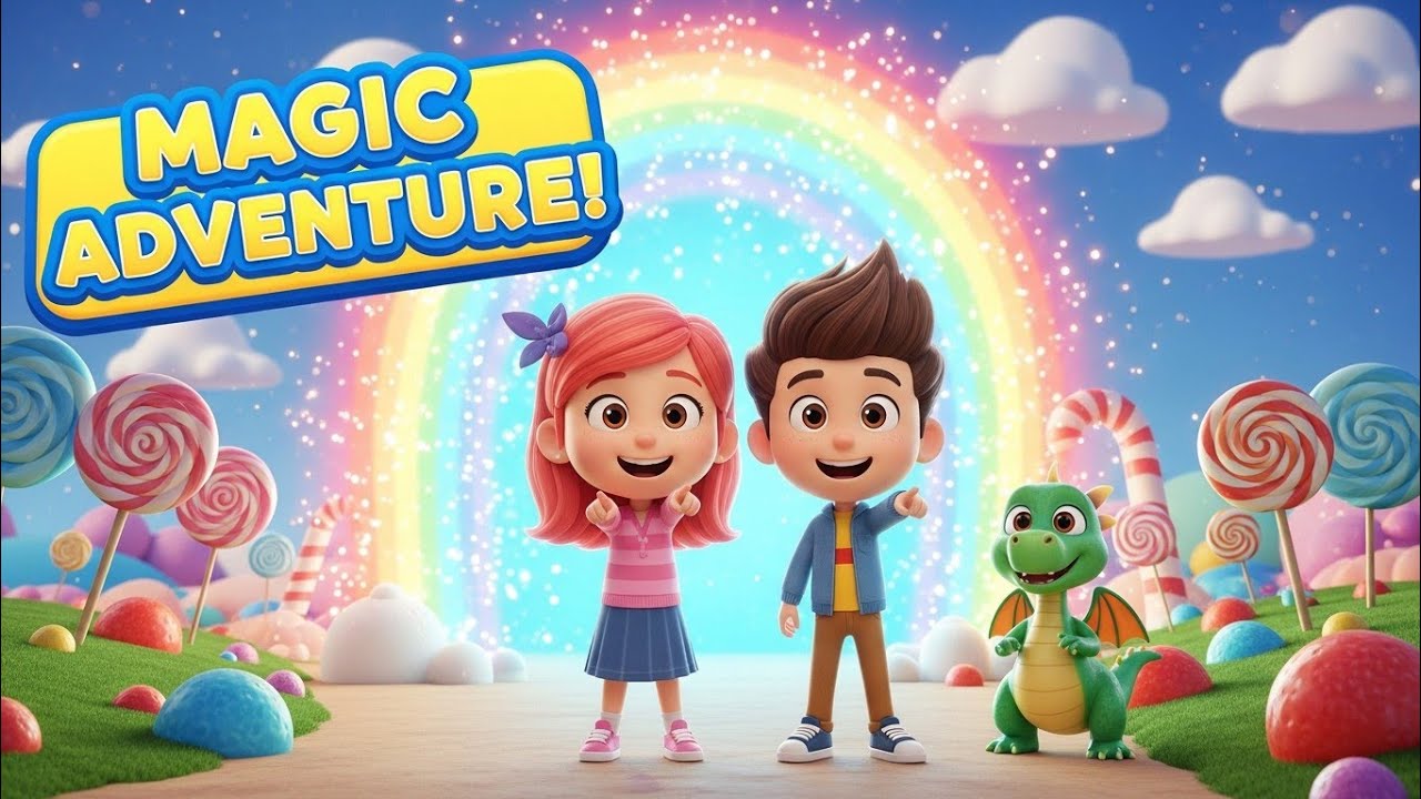 Tommy & Luna’s Magic Adventure 🌈🐉 | Fun Kids 3D Cartoon | Bedtime Story ✨